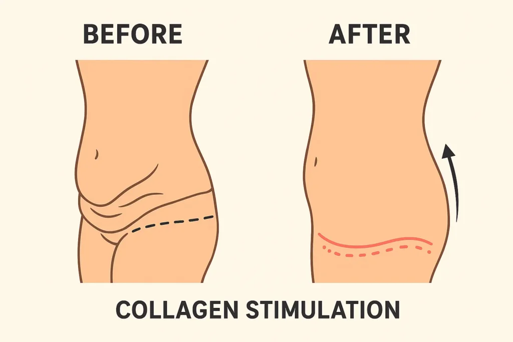 Before and after results for sagging skin after weight loss injections Halstead