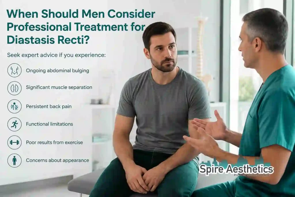 When Should Men Consider Professional Treatment for Diastasis Recti Halstead?